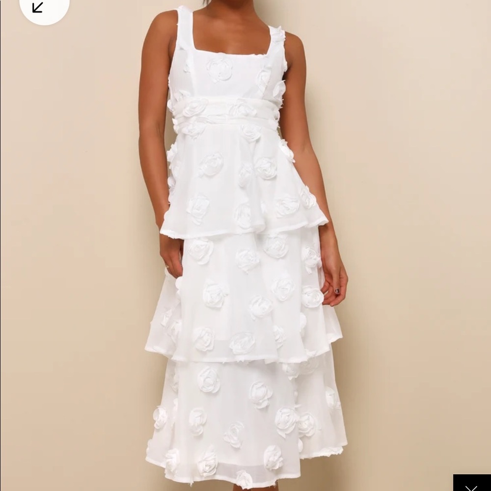 Lulus exceptional entrance white midi dress
